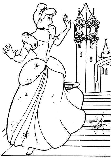 Disney Princess Cinderella Coloring pages for kids title=