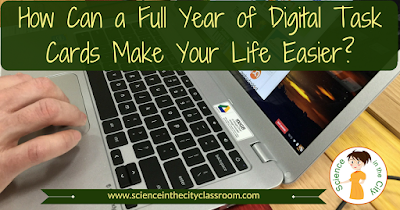 How can having a year long set of digital task cards save you time and stress