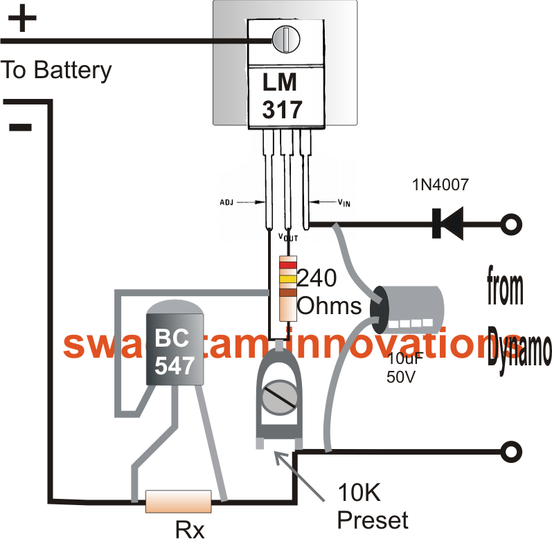 Bicycle Dynamo Battery Charger Circuit