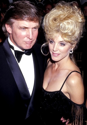 Foto de Donald Trump junto a su ex esposa Marla