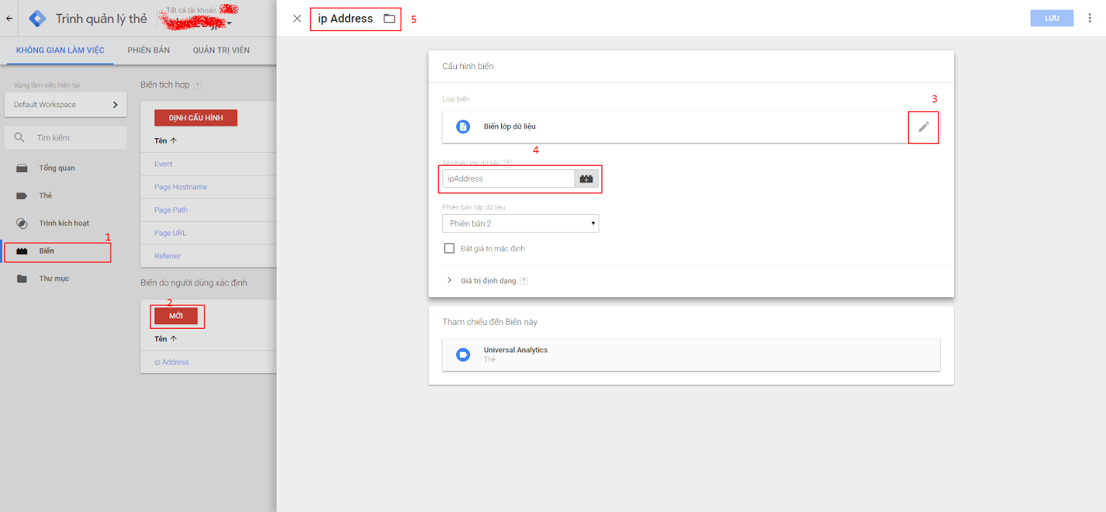 theo dõi ip của khách truy cập google analytics với google tag manager