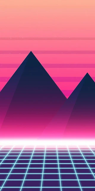 Sunset Pyramid Synthwave Wallpaper