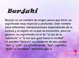 significado del nombre Berjuhi
