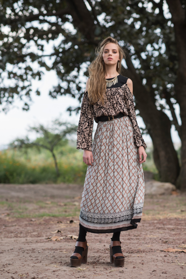woman patterned dress