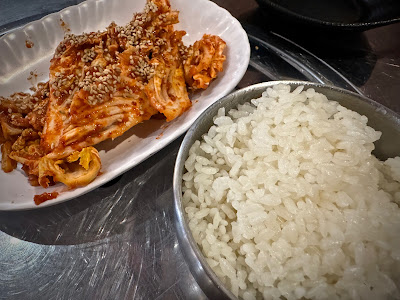 Gagahoho Ox Bone Soup, kimchi rice