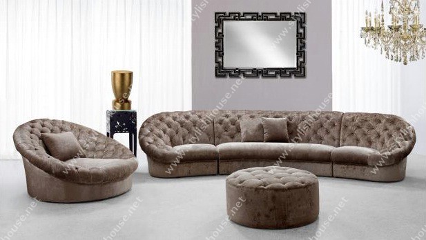 Cosmopolitan Beige Mini Sectional Sofa furniture Set