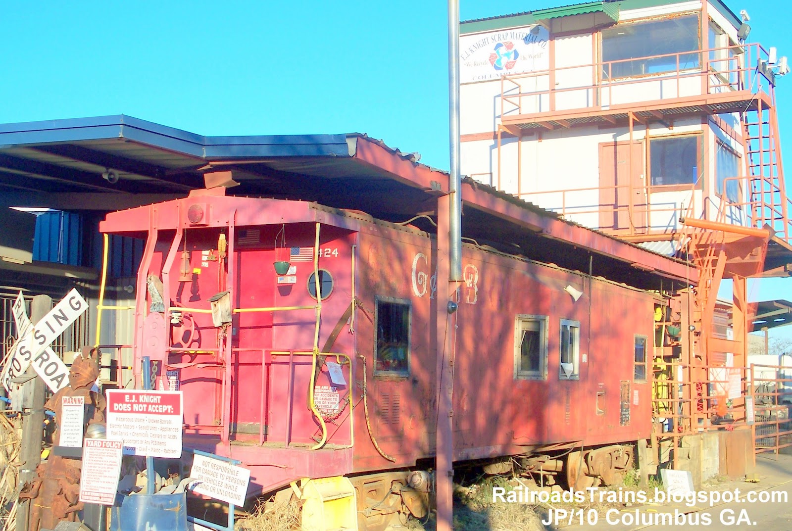  Railroad Caboose,ex Southern Railway now scrap yard office,Columbus GA