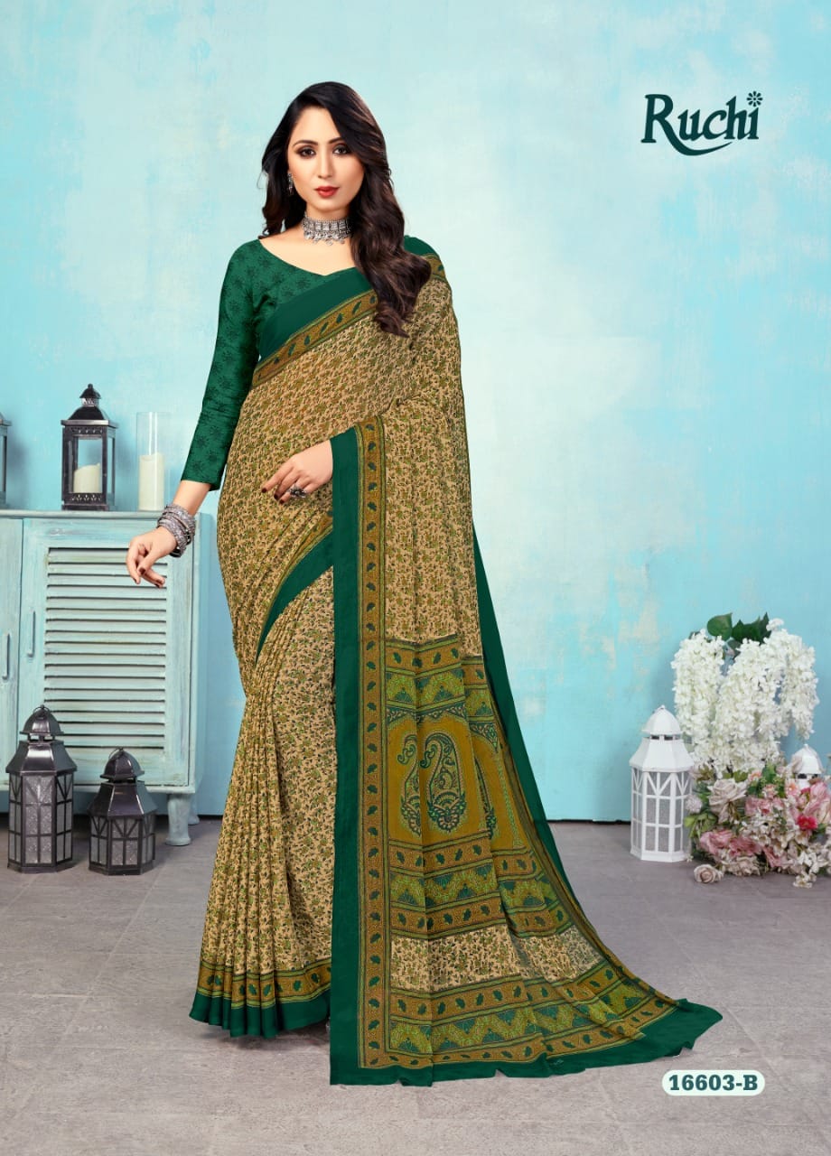 Ruchi Star Chiffon 78Th Edition Branded Sarees Catalog Lowest Price