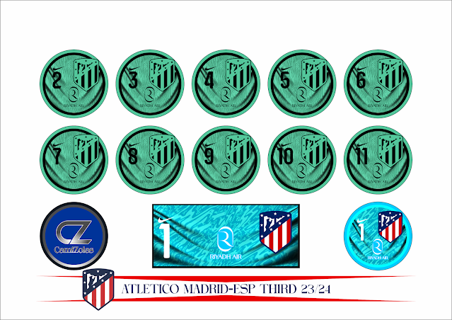 ATLETICO MADRID-ESP THIRD 23/24 CAMIZOLAS ESCUDO PARA BOTÃO GULIVER ARTE PARA BOTÃO PLAAR ESCUDINHOS BOLAGOL ALGAZARRA FABIANA ESTRELA TIMES DE BOTÃO TIMES FUTEMESA