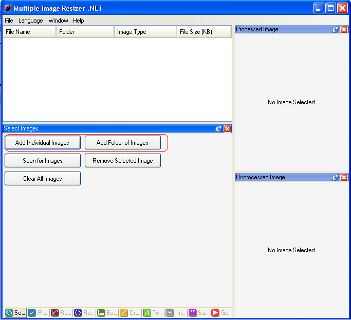 multiple image resizer. 1- Launch Multiple Image Resizer .NET, then select images to be resized.