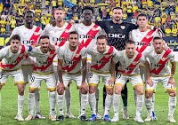 RAYO VALLECANO DE MADRID. Temporada 2023-24. Pathé Ciss, Florian Lejeune, Abdul Mumin, Stole Dimitrievski, Sergio Camello. Óscar Valentín, Álvaro García, Óscar Trejo, Jorge De Frutos, Ivan Balliu, Luis Alfonso Espino. CÁDIZ C. F. 0 🆚 RAYO VALLECANO DE MADRID 0 Miércoles 27/09/2023, 21:30 horas. Campeonato de Liga de 1ª División, jornada 7. Cádiz, estadio Nuevo Mirandilla: 18.505 espectadores. GOLES: no hubo.