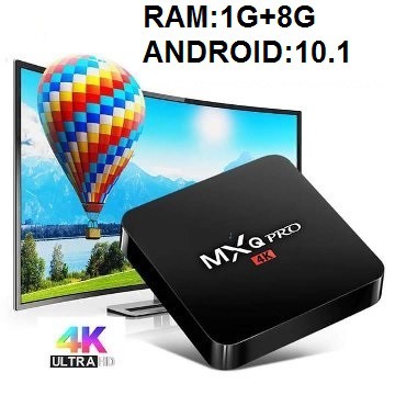 Android TV box MXQ PRO 4K Android:10.1 Đã cài sãn xem truyền hình 200 kênh YouTube Facebook chơi game vv