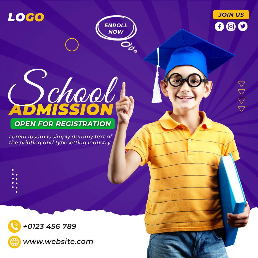 Facebook Post template For School Admission Open