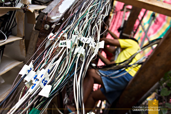 Tangled Wires at the back of the Giant Lanterns of Pampanga