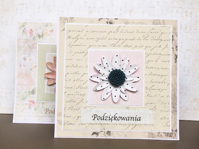 Kartka scrapbooking z podziękowaniem