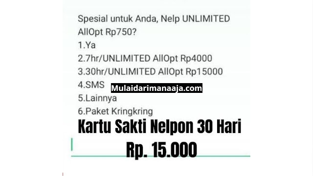 Cara Daftar Paket Nelpon Telkomsel 15000/Bulan