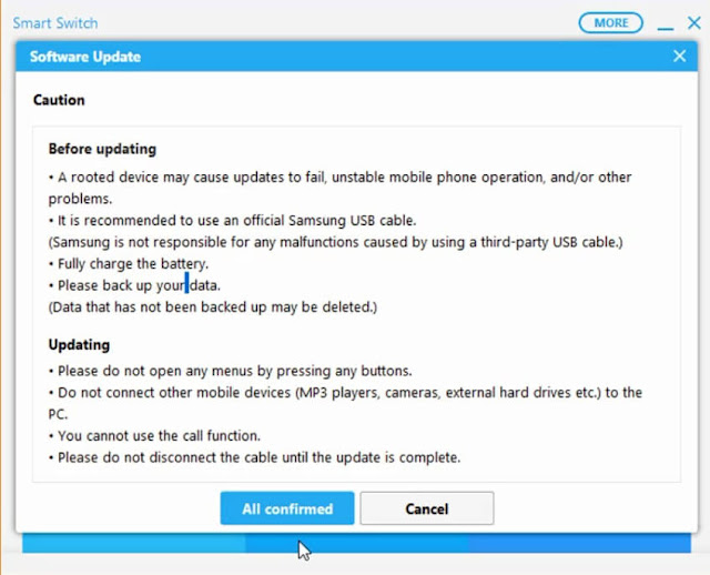 تحديث نظام اندرويد هاتف سامسونج samsung smart switch