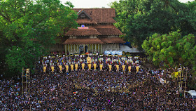 thrissur pooram seen from the air