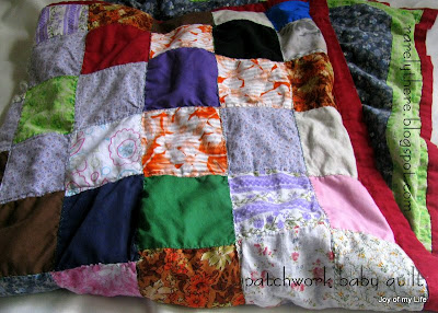 indian patchwork baby quilt from old sarees saris and blouses