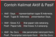 Contoh Lengkap Definisi Kalimat Aktif dan Pasif