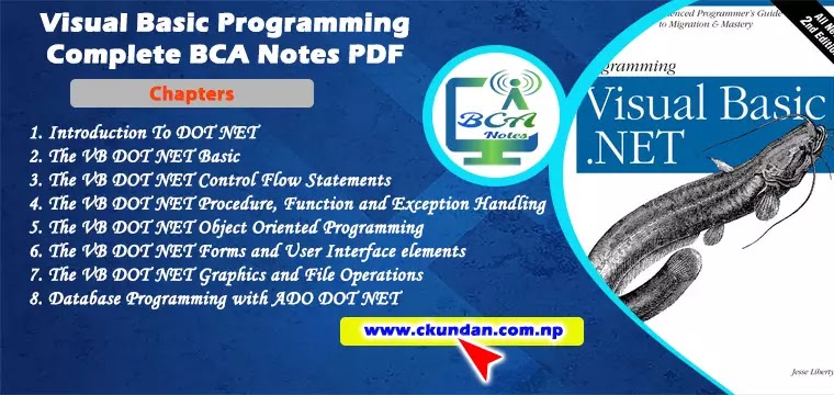 Visual Basic Programming (DOT NET) Complete BCA Notes PDF