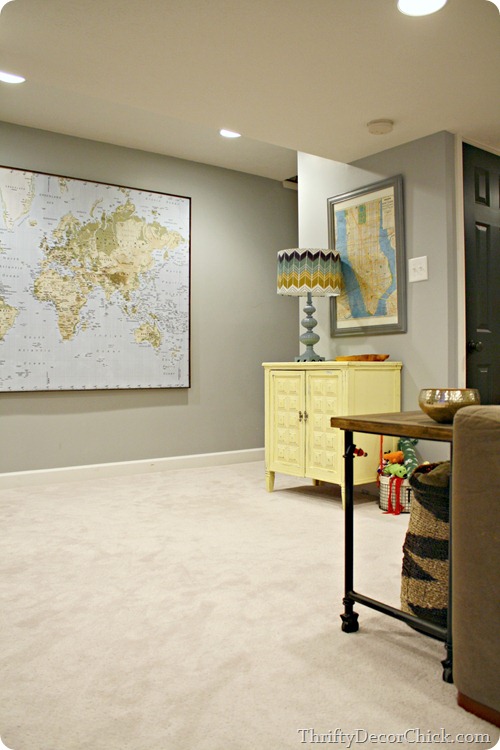 light carpet basement