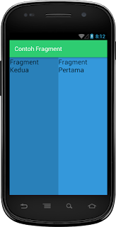 Hasil Contoh Fragment Android