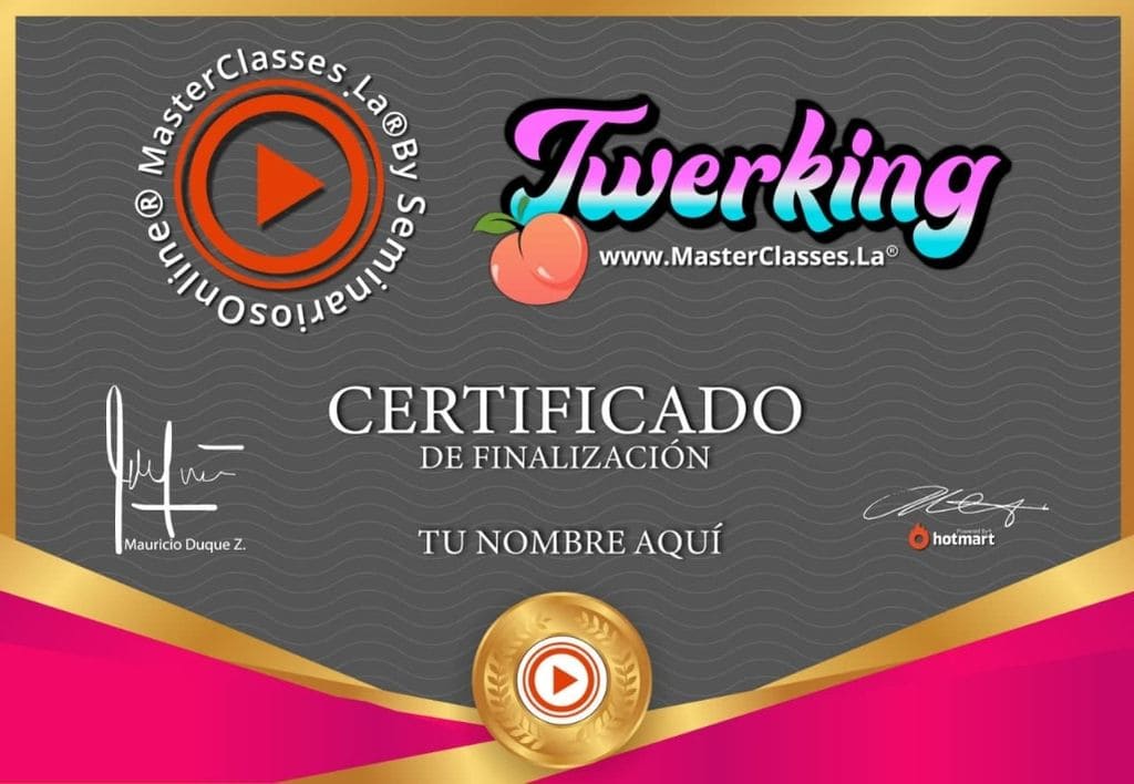 CERTIFICADO DE EL TWERKING