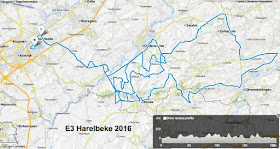 E3 Harelbeke route map 2016