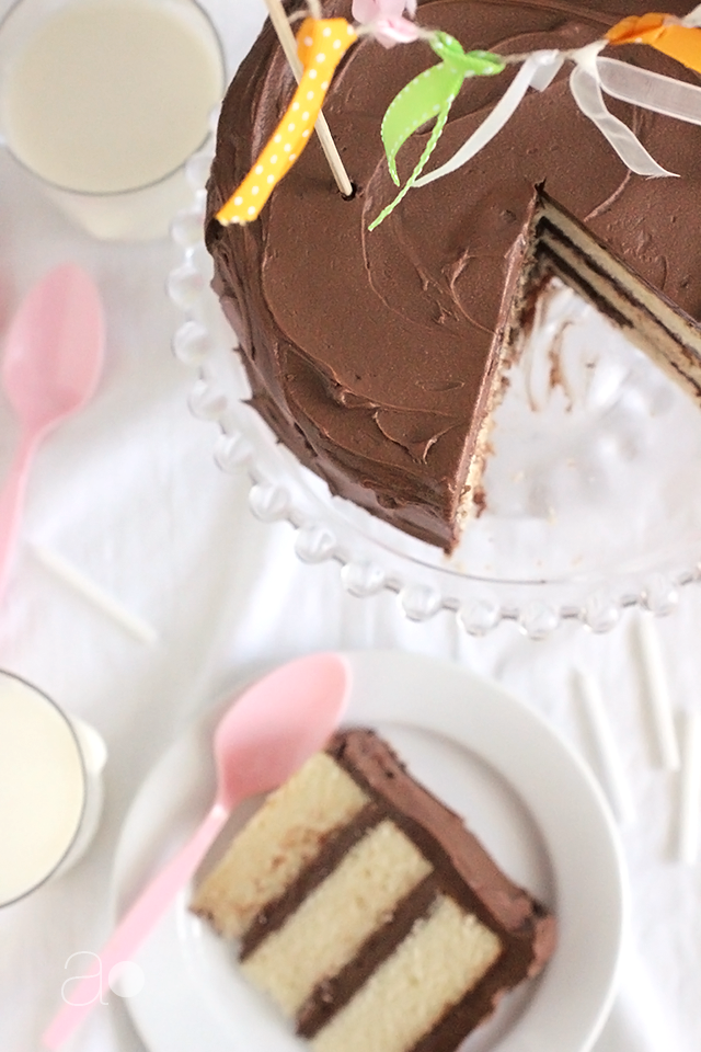 Buttermilk Vanilla Cake with Nutella Frosting