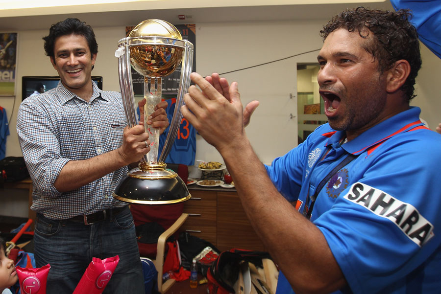 cricket world cup final 2011 celebrations pt 2. Anil Kumble, who was part of