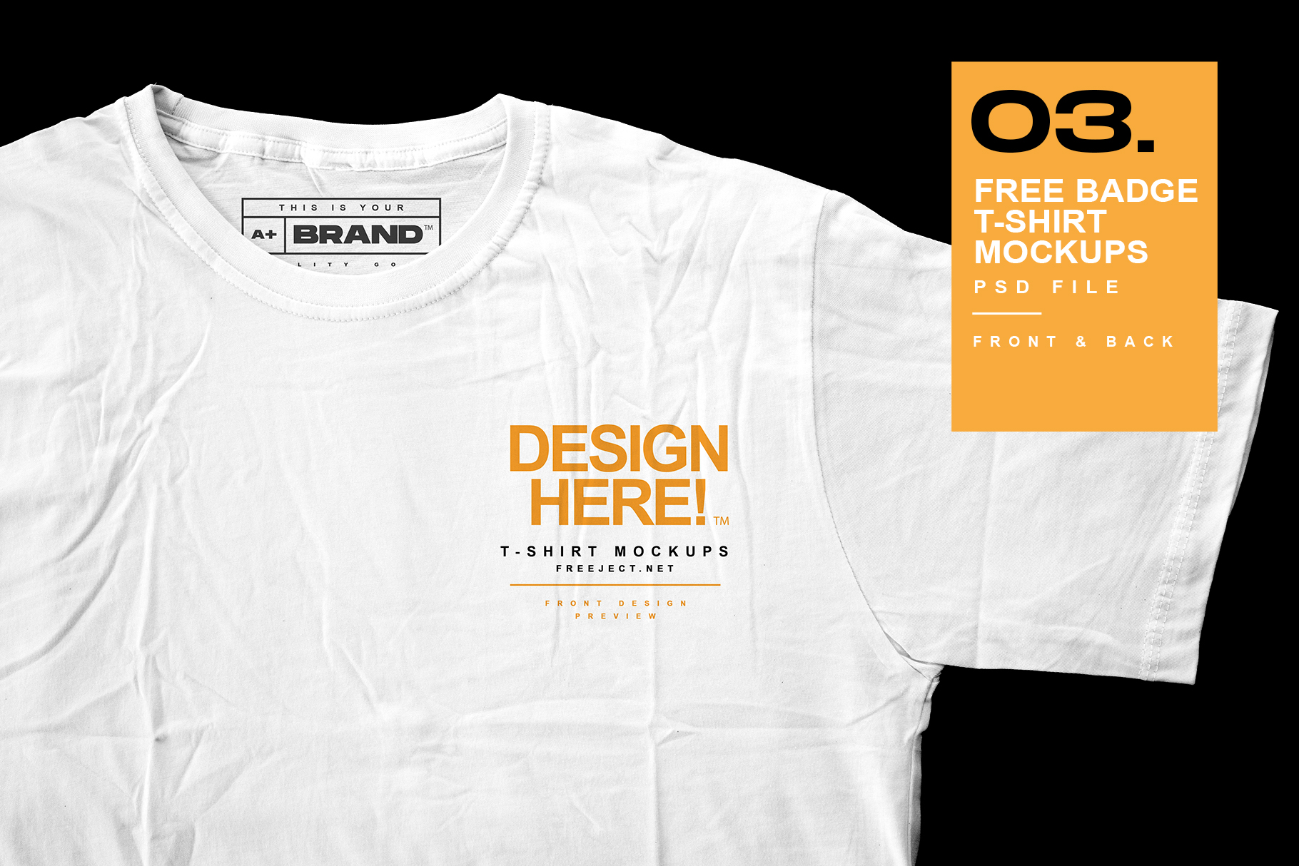 Download Free Download Detail Badge on T-Shirt Mockups Design - PSD ...
