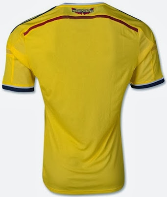 Grosir Jersey Grade Ori Colombia 2014 World Cup Home Kit