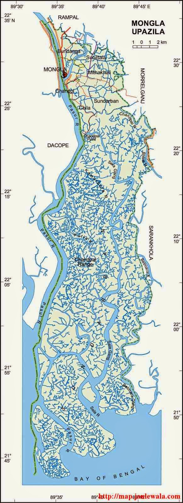 mongla upazila map of bangladesh