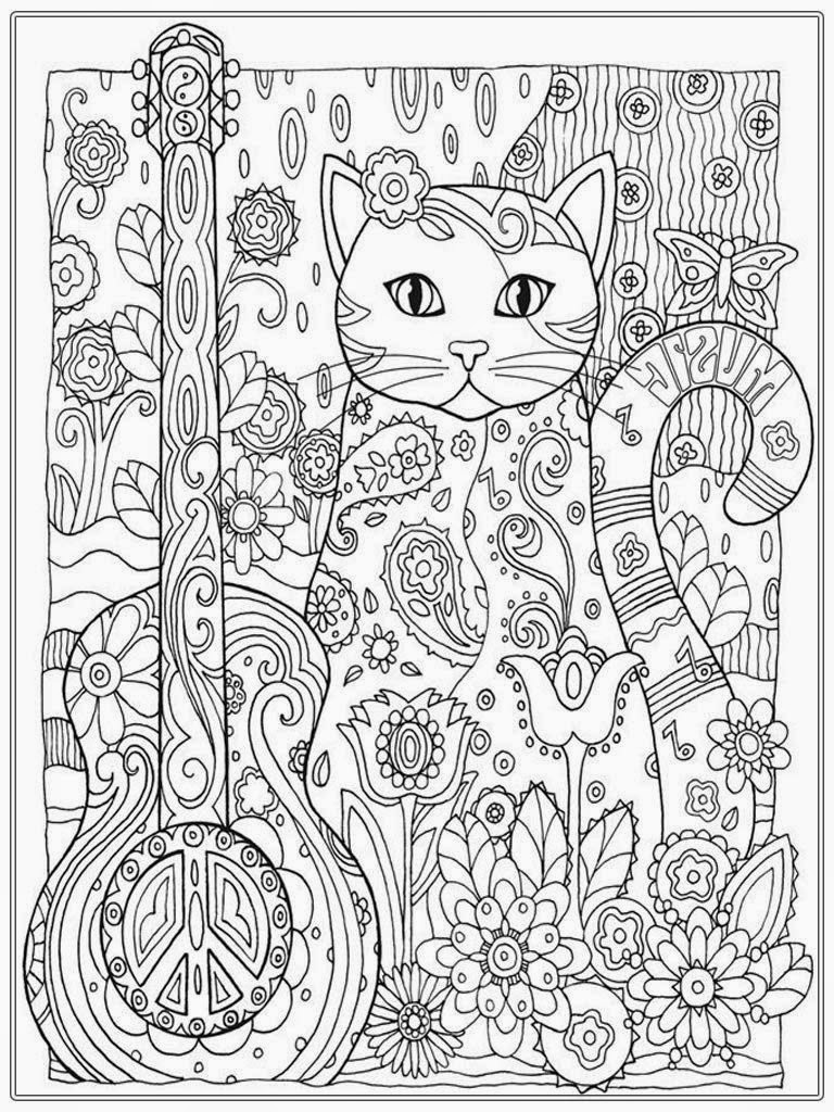 Download Cat Coloring Pages For Adult | Realistic Coloring Pages