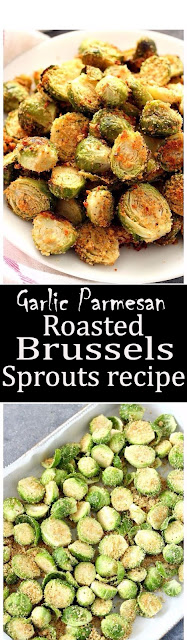 Garlic Parmesan Roasted Brussels Sprouts recipe
