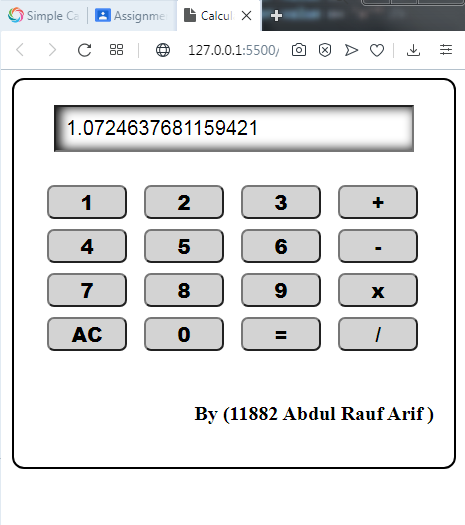 CREATE CALCULATOR IN HTML WITH CSS