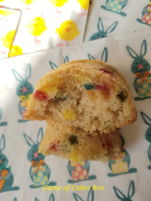 Bizcochitos funfetti huevos de Pascua