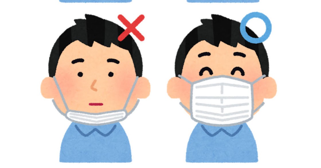 いろいろなマスクの装着方法のイラスト 男性 かわいいフリー素材集 いらすとや