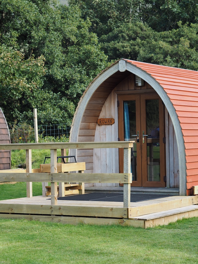 Rowan camping pod at Lochranza in the north west of Arran