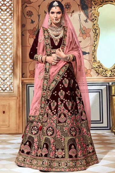 Elegant Embroidered Silk Lehenga Choli Set with Dupatta