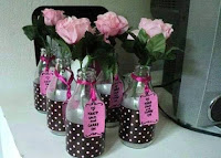 Botellas de vidrio decoradas