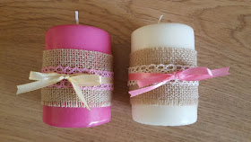 DIY embellished candles set