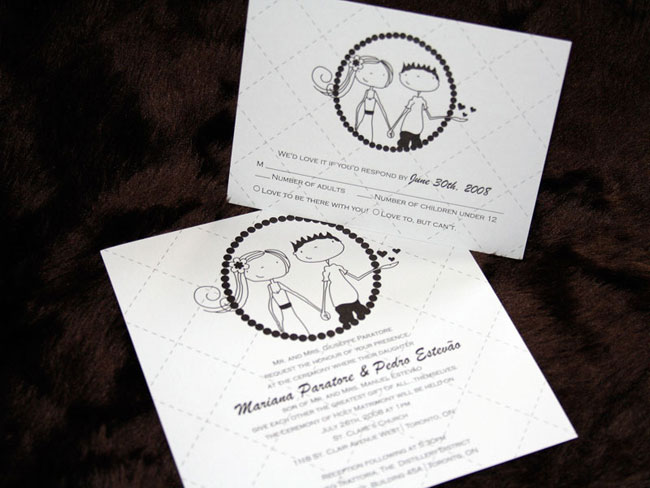 Teardrop wedding invitations