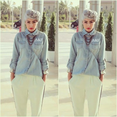 Model Hijab Style Turban ala Wanita Timur Tengah Terbaru 