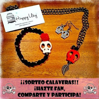 happy uky sorteo collar calaveras pulsera pendientes