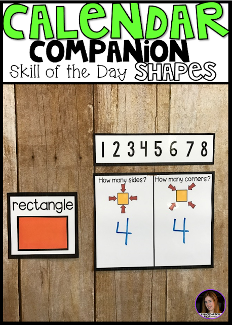 Shape of the Day Calendar Companion was designed to be a part of your daily morning meeting or carpet time for preschool and kindergarten leveled children.  Shape of the day is a great introduction and/or review activity to learn about shapes. As the year progresses the children will learn more about shapes, like the number of sides, corners, shapes in our environment and how to draw shapes.  Shapes included in this unit: circle, square, rectangle, oval, triangle, heart, star, diamond (and rhombus), trapezoid, pentagon, hexagon, octagon.