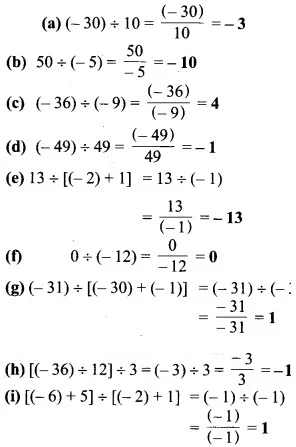 Solutions Class 7 गणित Chapter-1 (पूर्णांक)