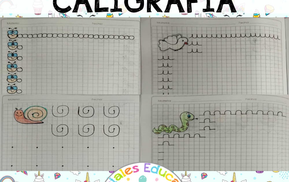 Cuaderno de caligrafía para preescolar y primaria