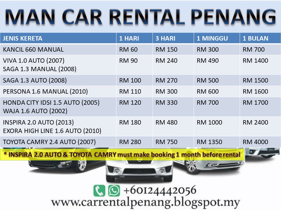 Car Rental Penang / (Kereta Sewa Pulau Pinang): Car Rental 